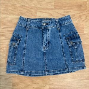 Girls Katie J Denim Mini Skirt with Pockets